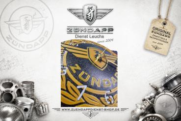 Preview: Zündapp Wanduhr 250 mm – 3D-​Druck aus PETG mit Quarz-​Uhrwerk - Glitzer-Schwarz & Gold